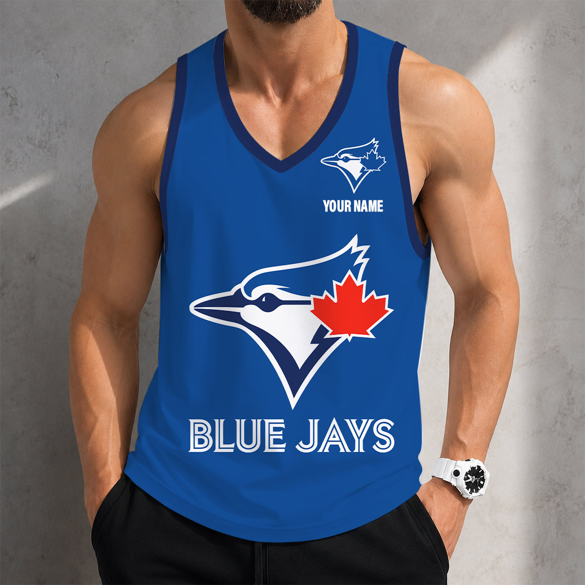 SPECIAL EDITION - NEW CUSTOMIZED MLB12 TORONTO BLUE JAYS UNISEX TANK TOP