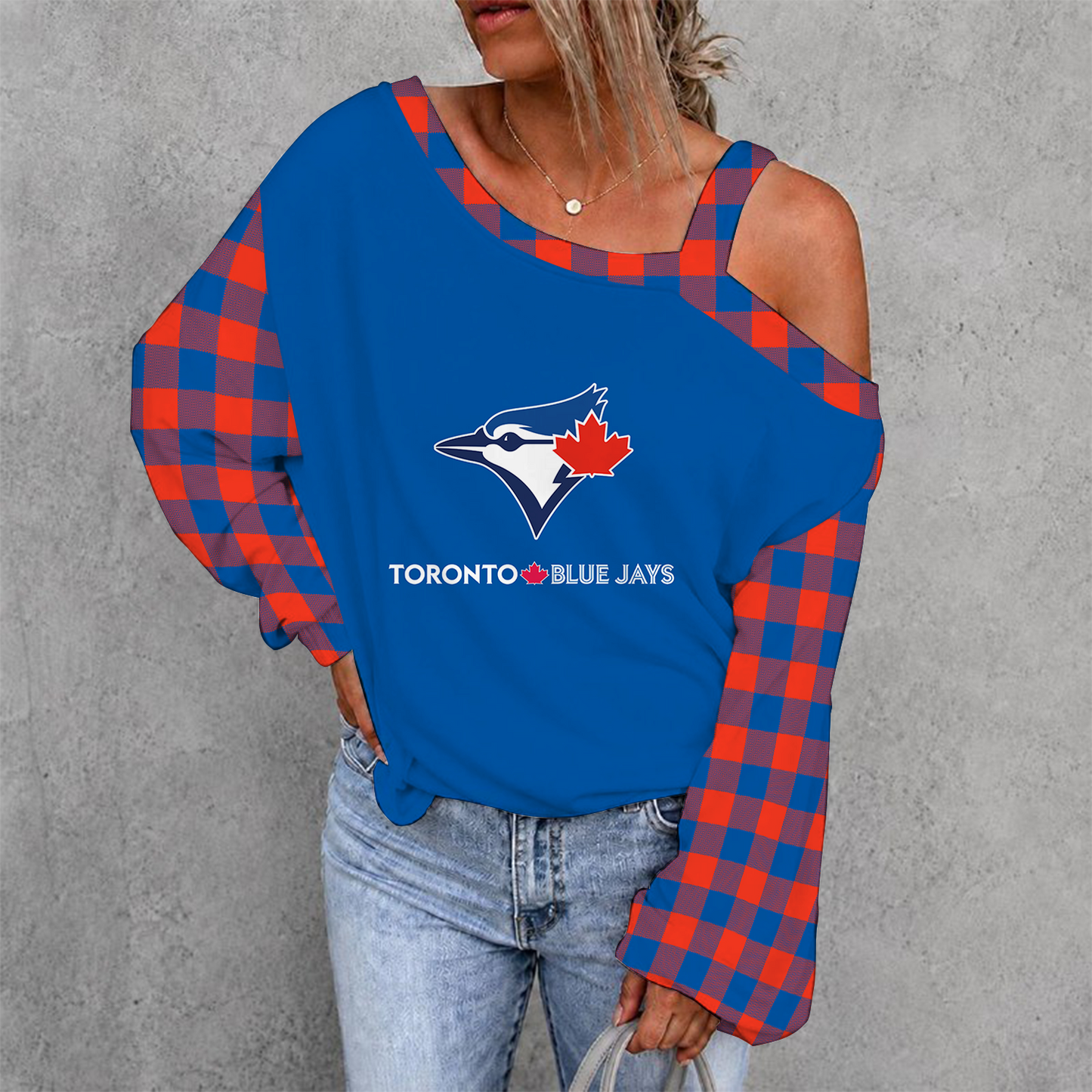 [FLASH SALE] NEW CUSTOMIZED MLB12 TBJ TORONTO BLUE JAYS DROP SHOULDER SWEATSHIRT