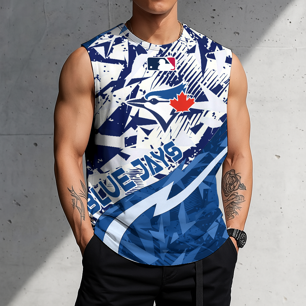 LIMITED EDITION - NEW CUSTOMIZED MLB12 TBJ TORONTO BLUE JAYS TANKTOP & GYM SHIRT