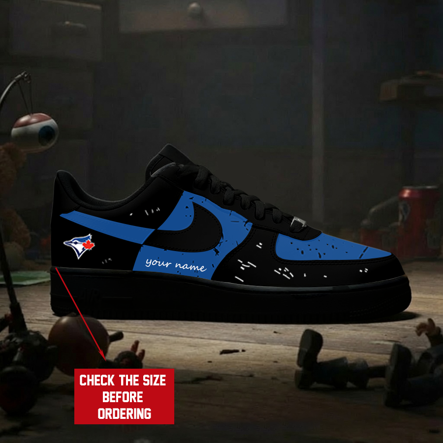 [FLASH SALE] NEW CUSTOMIZED MLB12 TBJ TORONTO BLUE JAYS AF1 SHOES