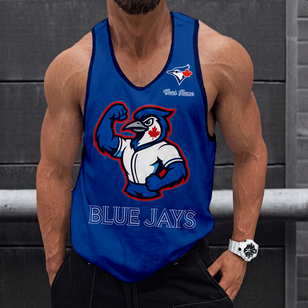 LIMITED EDITION - NEW CUSTOMIZED MLB12 TORONTO BLUE JAYS UNISEX TANK TOP