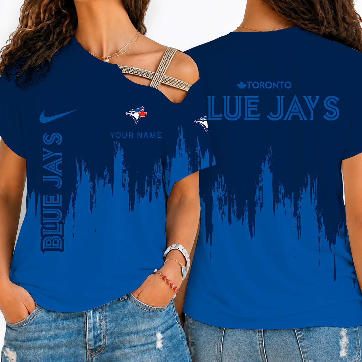 [FLASH SALE] NEW CUSTOMIZED MLB12 TBJ TORONTO KHAKI JAYS SHOULDER SHIRT