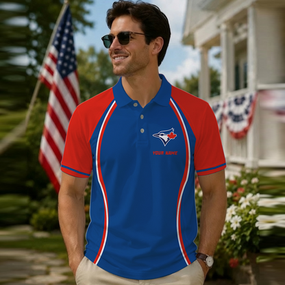 [FLASH SALE] NEW CUSTOMIZED MLB12 TBJ TORONTO BLUE JAYS POLO SHIRT