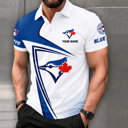 LIMITED EDITION - NEW CUSTOMIZED MLB12 TBJ TORONTO BLUE JAYS POLO SHIRT, ZIP POLO SHIRT & T-SHIRTS