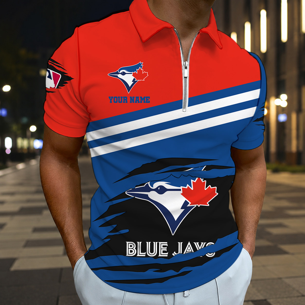 EXCLUSIVE EDITION - NEW CUSTOMIZED MLB12 TBJ TORONTO BLUE JAYS T-SHIRT, POLO SHIRT, ZIP POLO SHIRT, SWEATSHIRT, HOODIE & ZIP HOODIE