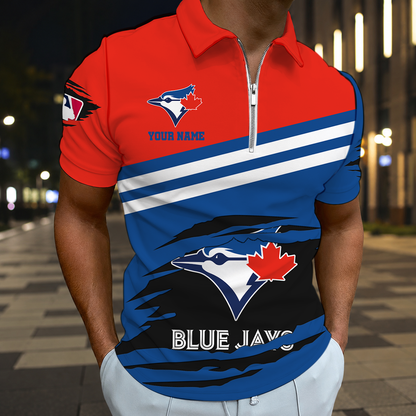 EXCLUSIVE EDITION - NEW CUSTOMIZED MLB12 TBJ TORONTO BLUE JAYS T-SHIRT, POLO SHIRT, ZIP POLO SHIRT, SWEATSHIRT, HOODIE & ZIP HOODIE