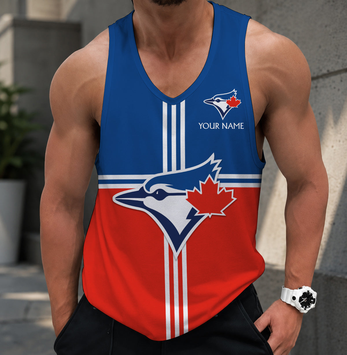 LIMITED EDITION - NEW CUSTOMIZED MLB12 TORONTO BLUE JAYS UNISEX TANK TOP