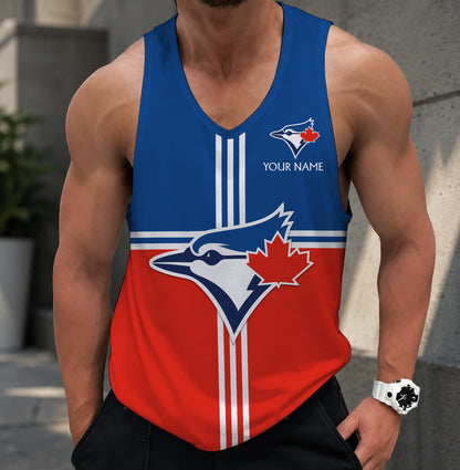 LIMITED EDITION - NEW CUSTOMIZED MLB12 TORONTO BLUE JAYS UNISEX TANK TOP