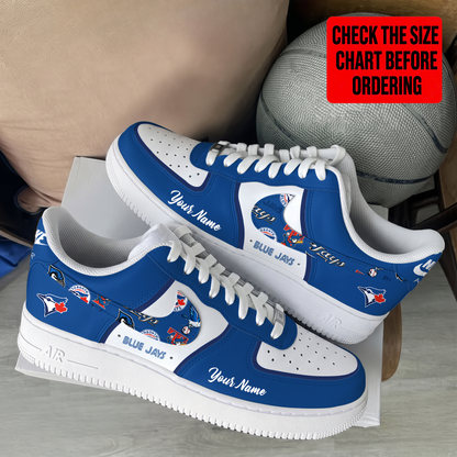 LIMITED EDITION - NEW CUSTOMIZED MLB12 TBJ TORONTO BLUE JAYS AF1 SHOES