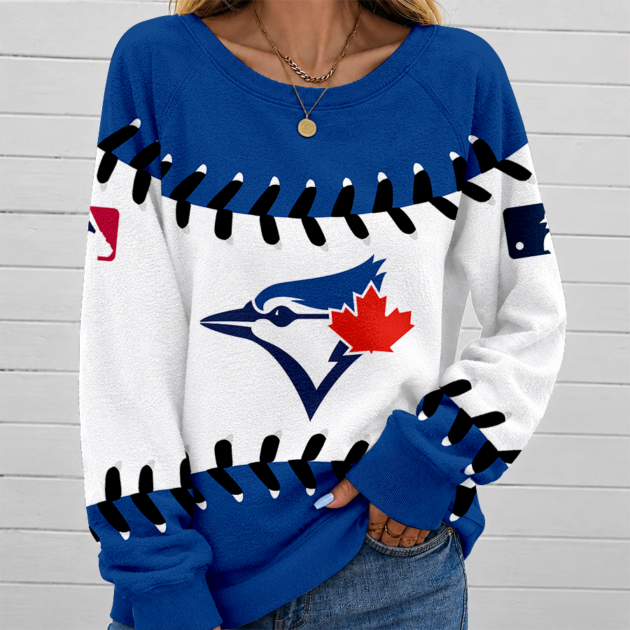 [FLASH SALE] NEW CUSTOMIZED MLB12 TBJ TORONTO BLUE JAYS UNISEX SWEATSHIRT