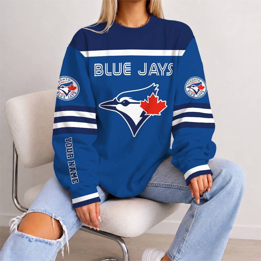 [FLASH SALE] NEW CUSTOMIZED MLB12 TBJ TORONTO BLUE JAYS UNISEX SWEATSHIRT