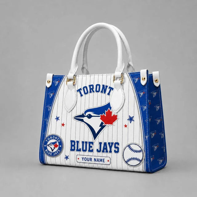 [FLASH SALE] NEW CUSTOMIZED MLB12 TBJ TORONTO BLUE JAYS LEATHER HANDBAG