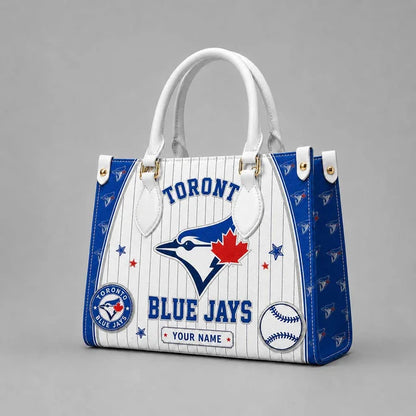 [FLASH SALE] NEW CUSTOMIZED MLB12 TBJ TORONTO BLUE JAYS LEATHER HANDBAG