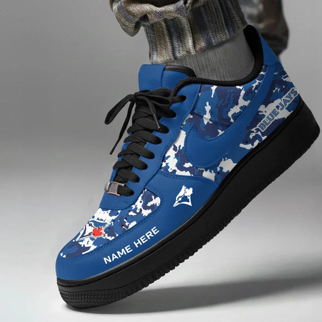[FLASH SALE] NEW CUSTOMIZED MLB12 TBJ TORONTO BLUE JAYS AF1 SHOES