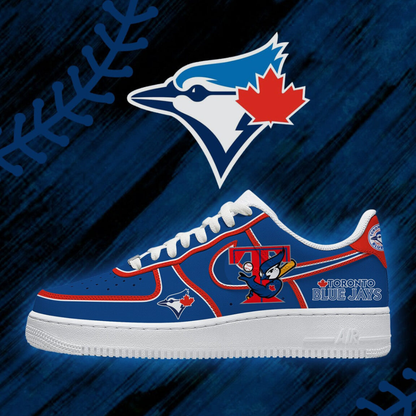 LIMITED EDITION - NEW CUSTOMIZED MLB12 TBJ TORONTO BLUE JAYS AF1 SHOES