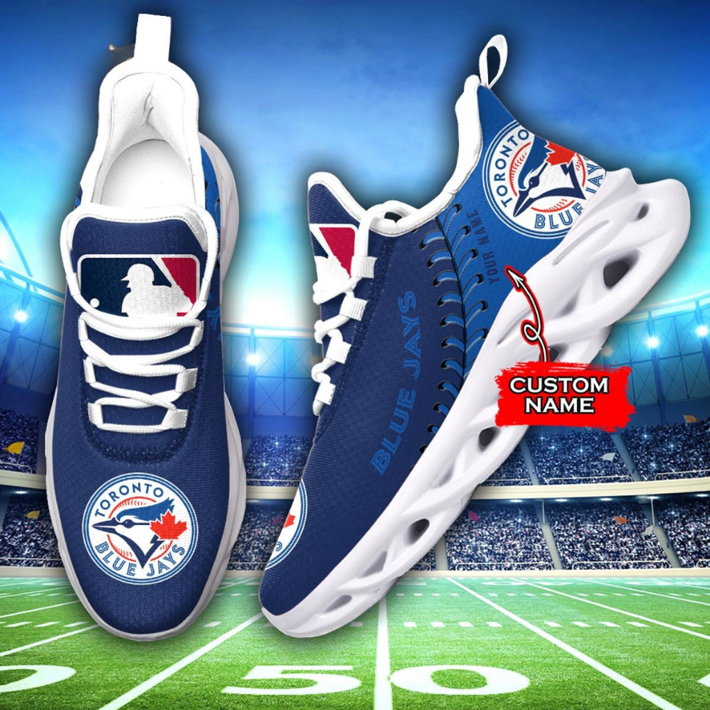 [FLASH SALE] NEW CUSTOMIZED MLB12 TBJ TORONTO BLUE JAYS MAX SOUL SHOES
