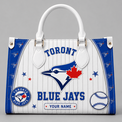 [FLASH SALE] NEW CUSTOMIZED MLB12 TBJ TORONTO BLUE JAYS LEATHER HANDBAG