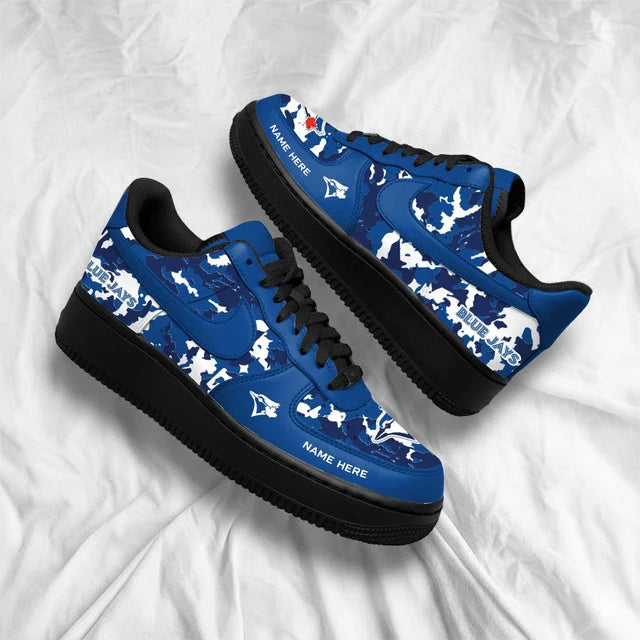 [FLASH SALE] NEW CUSTOMIZED MLB12 TBJ TORONTO BLUE JAYS AF1 SHOES