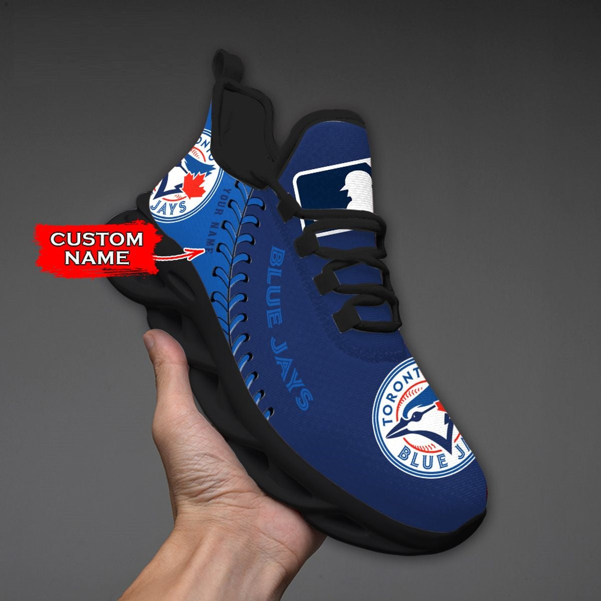 [FLASH SALE] NEW CUSTOMIZED MLB12 TBJ TORONTO BLUE JAYS MAX SOUL SHOES