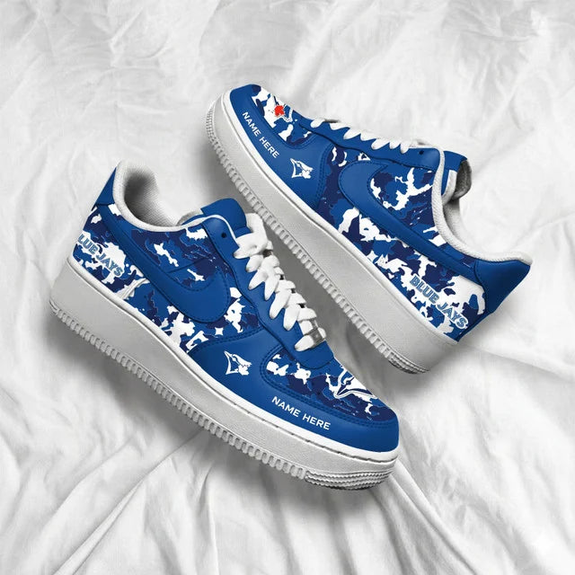 [FLASH SALE] NEW CUSTOMIZED MLB12 TBJ TORONTO BLUE JAYS AF1 SHOES
