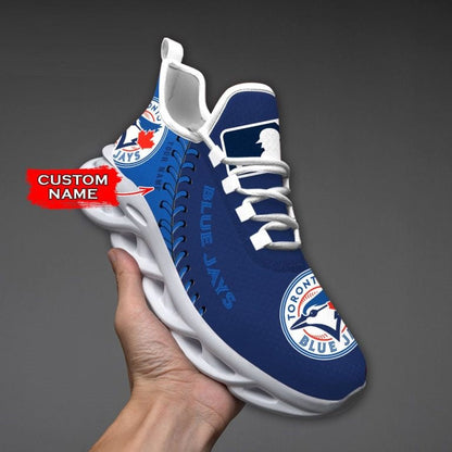 [FLASH SALE] NEW CUSTOMIZED MLB12 TBJ TORONTO BLUE JAYS MAX SOUL SHOES