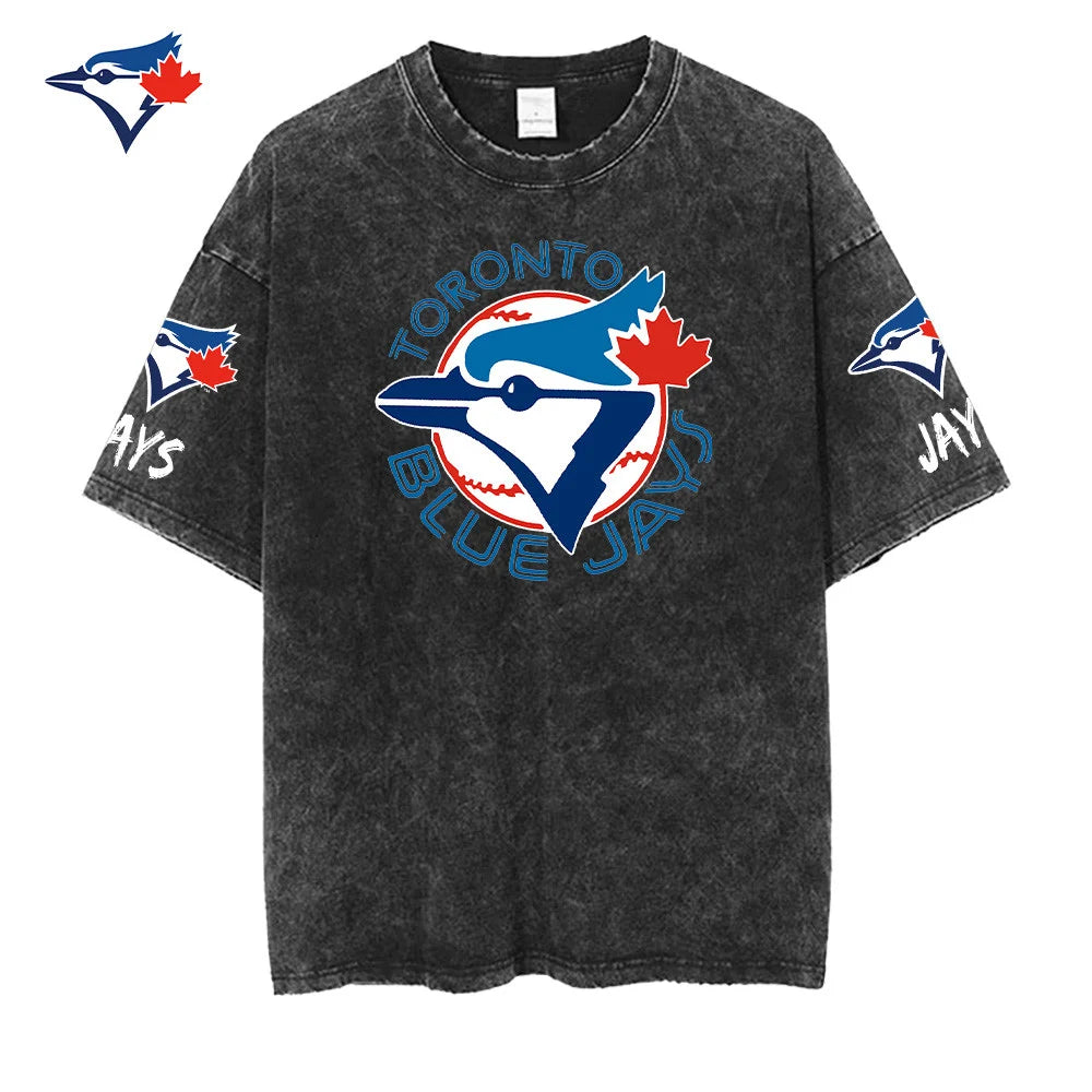 [FLASH SALE] NEW CUSTOMIZED MLB12 TBJ TORONTO BLUE JAYS MULTICOLOR WASHED TEE