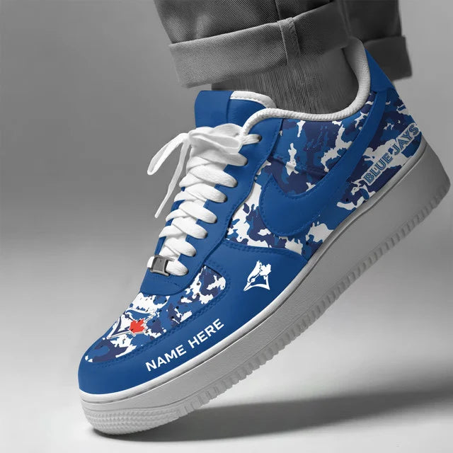 [FLASH SALE] NEW CUSTOMIZED MLB12 TBJ TORONTO BLUE JAYS AF1 SHOES