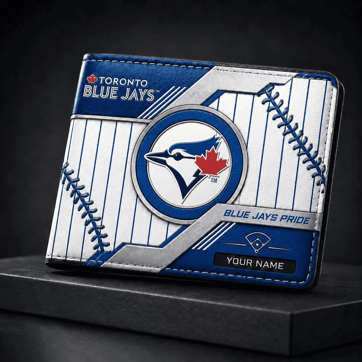 [FLASH SALE] NEW CUSTOMIZED MLB12 TBJ TORONTO BLUE JAYS LEATHER WALLET