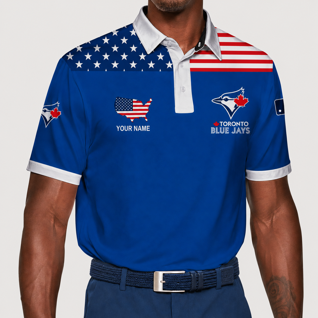 LIMITED EDITION - NEW CUSTOMIZED MLB12 TBJ TORONTO BLUE JAYS POLO SHIRT, ZIP POLO SHIRT & T-SHIRTS