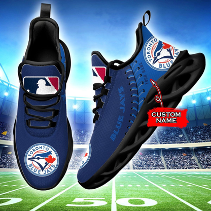 [FLASH SALE] NEW CUSTOMIZED MLB12 TBJ TORONTO BLUE JAYS MAX SOUL SHOES