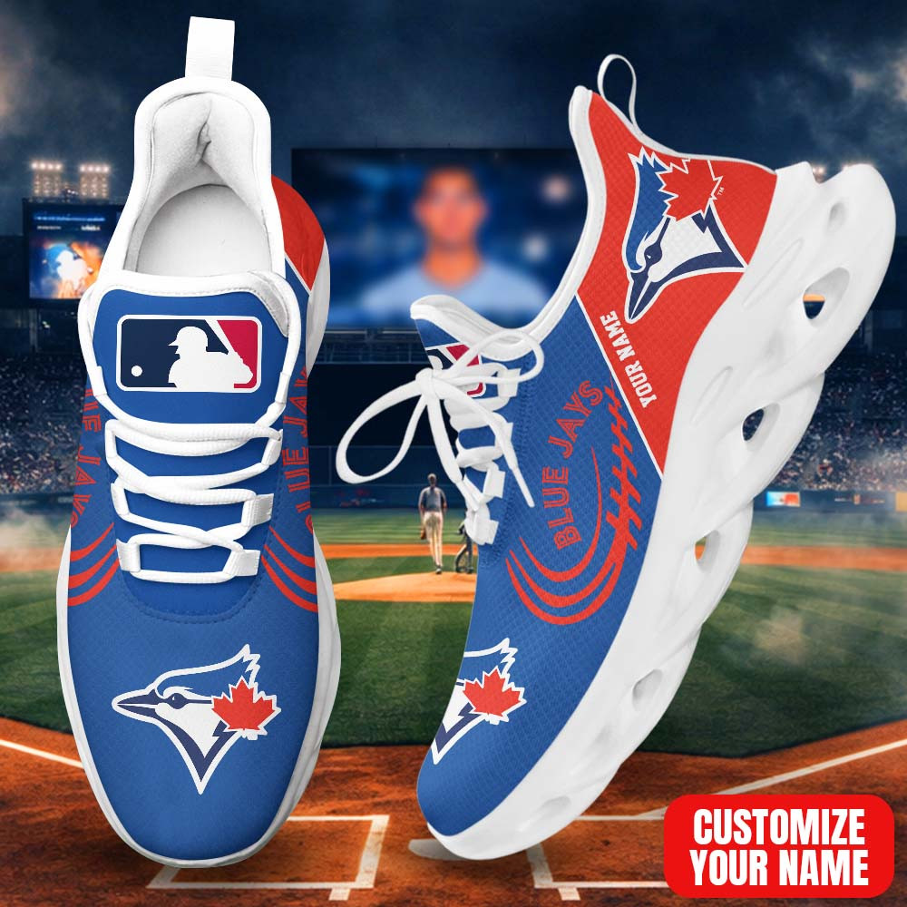 LIMITED EDITION - NEW CUSTOMIZED MLB12 TBJ TORONTO BLUE JAYS PREMIUM CLUNKY SNEAKERS
