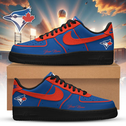 LIMITED EDITION - NEW CUSTOMIZED MLB12 TBJ TORONTO BLUE JAYS AF1 SNEAKERS