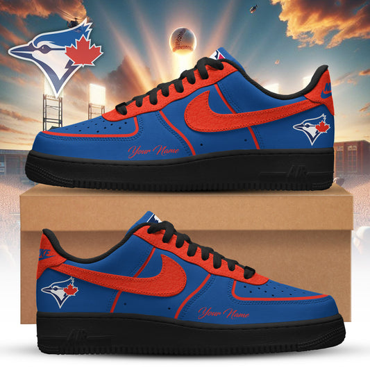 LIMITED EDITION - NEW CUSTOMIZED MLB12 TBJ TORONTO BLUE JAYS AF1 SNEAKERS