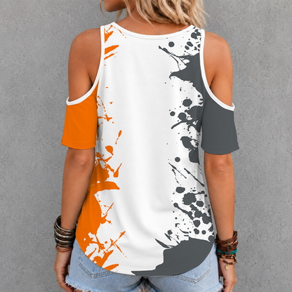 [FAN FAVORITE] NEW CUSTOMIZED NCAA CWS12 TNV TENNESSEE VOLUNTEERS CRISS CROSS V-NECK TOP