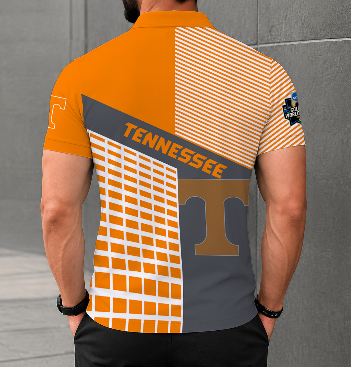 VIRAL EDITION - NEW CUSTOMIZED NCAA CWS12 TNV TENNESSEE VOLUNTEERS POLO SHIRT