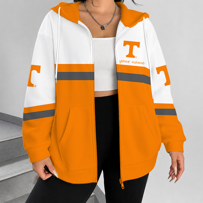 [FAN FAVORITE] NEW CUSTOMIZED NCAA CWS12 TNV TENNESSEE VOLUNTEERS ZIP HOODIE