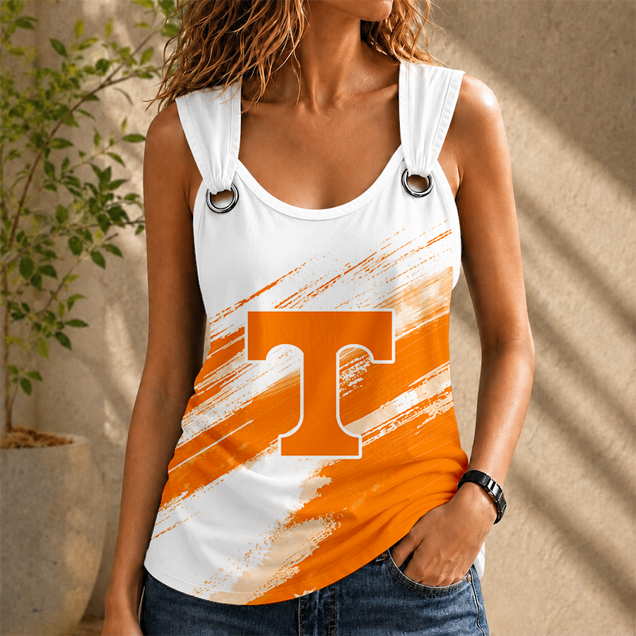 [FAN FAVORITE] NEW CUSTOMIZED NCAA CWS12 TNV TENNESSEE VOLUNTEERS O-RING SHOULDER TANK TOP