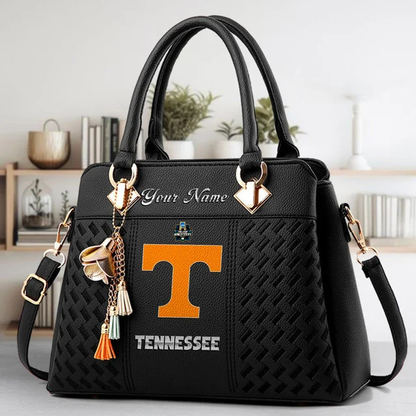 LIMITED EDITION - NEW CUSTOMIZED NCAA CWS12 TNV TENNESSEE VOLUNTEERS ZIP HANDBAG MULTICOLOR