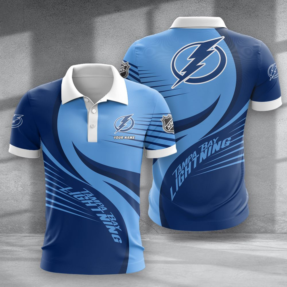 LIMITED EDITION - NEW CUSTOMIZED NHL12 TPL TAMPA BAY LIGHTNING POLO SHIRT & T-SHIRTS