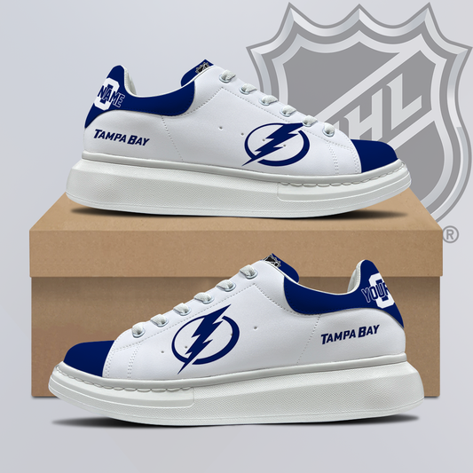 [SUPER SALE] NEW CUSTOMIZED NHL12 TPL TAMPA BAY LIGHTNING MCQUEEN SHOES