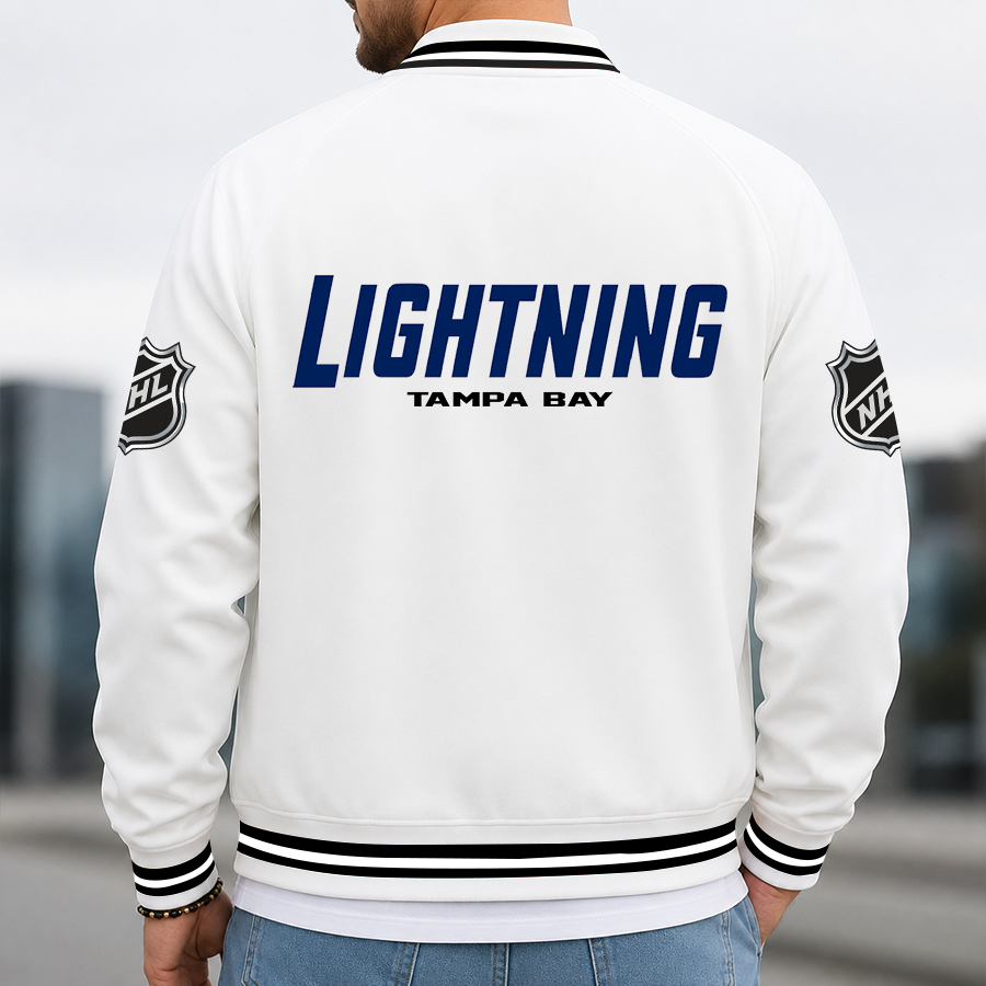 [SUPER SALE] NEW CUSTOMIZED NHL12 TPL TAMPA BAY LIGHTNING MULTICOLOR MEN'S CASUAL JACKET