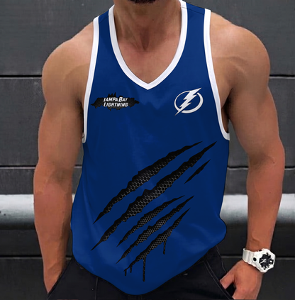 LIMITED EDITION - NEW CUSTOMIZED NHL12 TPL TAMPA BAY LIGHTNING UNISEX TANK TOP