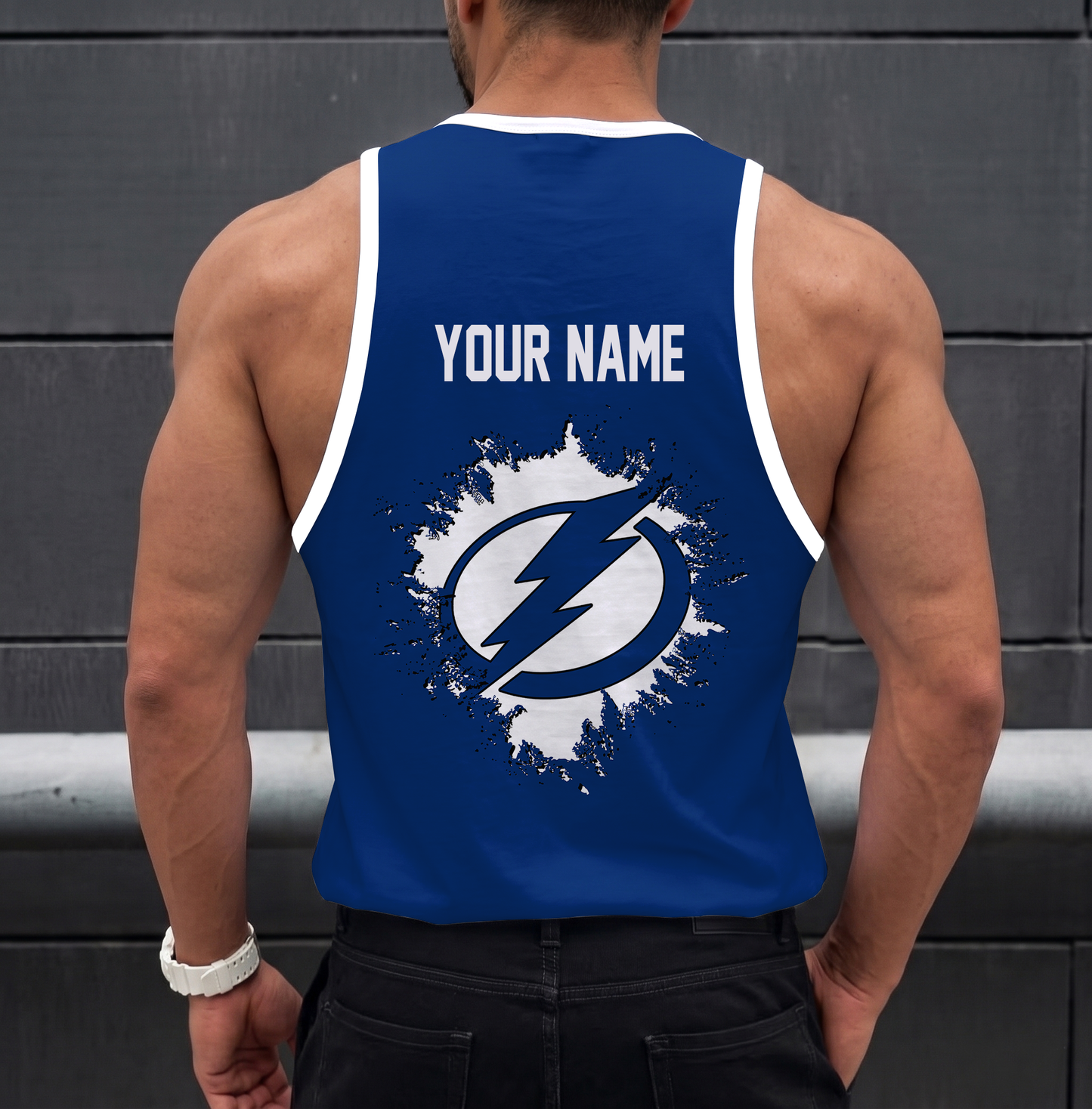 LIMITED EDITION - NEW CUSTOMIZED NHL12 TPL TAMPA BAY LIGHTNING UNISEX TANK TOP