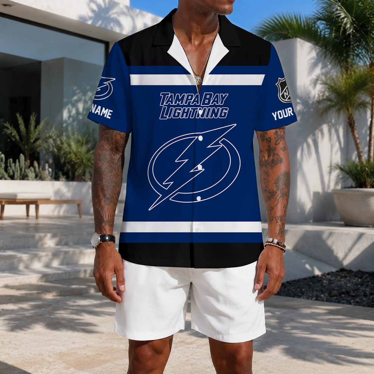 LIMITED EDITION - NEW CUSTOMIZED NHL12 TPL TAMPA BAY LIGHTNING UNISEX HAWAIIAN SHIRT