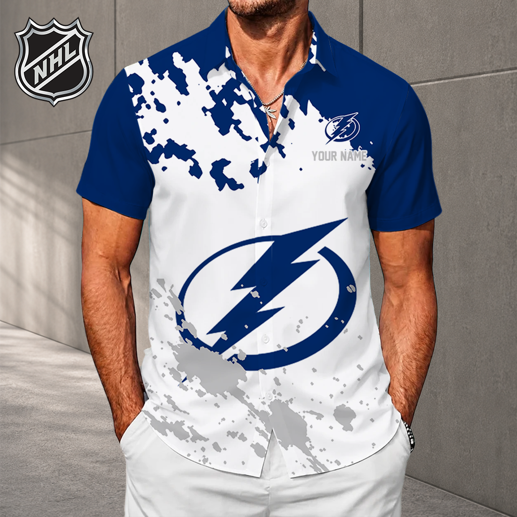 LIMITED EDITION - NEW CUSTOMIZED NHL12 TPL TAMPA BAY LIGHTNING UNISEX HAWAIIAN SHIRT