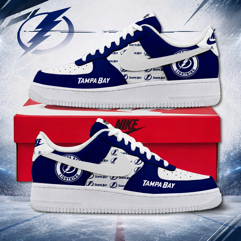 MEGA SALE - NEW CUSTOMIZED NHL12 TPL TAMPA BAY LIGHTNING AF1 SHOES