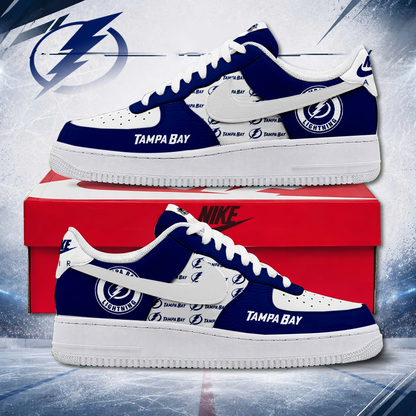 MEGA SALE - NEW CUSTOMIZED NHL12 TPL TAMPA BAY LIGHTNING AF1 SHOES
