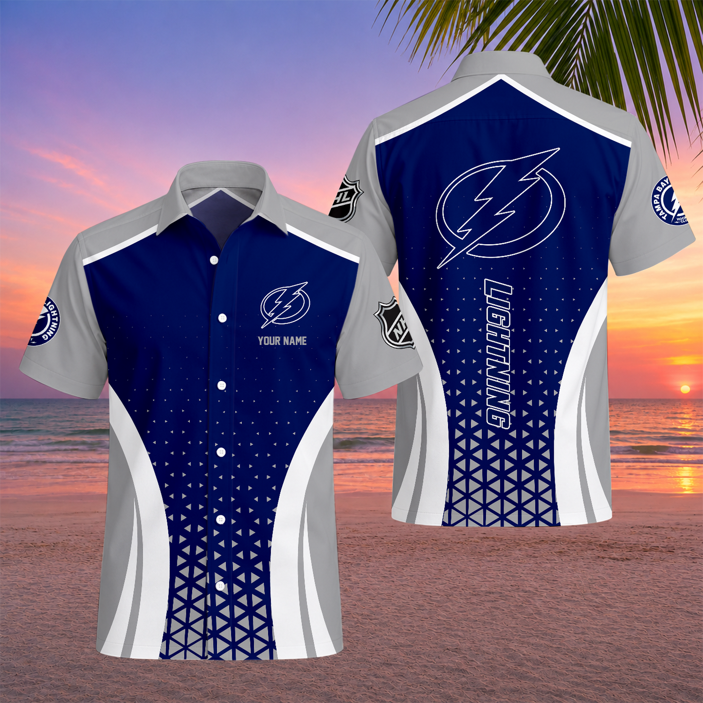 LIMITED EDITION - NEW CUSTOMIZED NHL12 TPL TAMPA BAY LIGHTNING UNISEX HAWAIIAN SHIRT