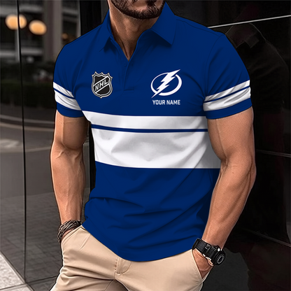 [SUPER SALE] NEW CUSTOMIZED NHL12 TPL TAMPA BAY LIGHTNING POLO SHIRT