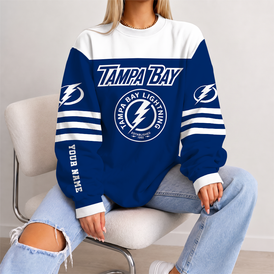 [SUPER SALE] NEW CUSTOMIZED NHL12 TPL TAMPA BAY LIGHTNING UNISEX SWEATSHIRT